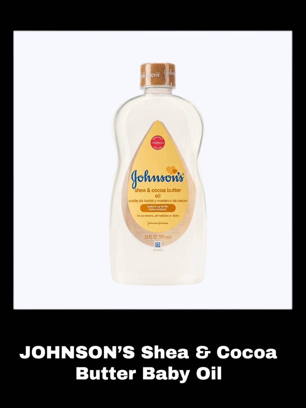 JOHNSON'S Shea & Cocoa Butter 20.0 Fluid Ounces Baby Oil